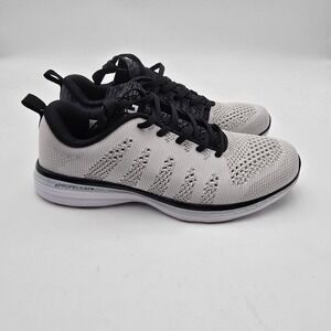 APL Techloom Pro Shoes Womens Size 9.5 White Black Knit Running Sneaker 0921XC